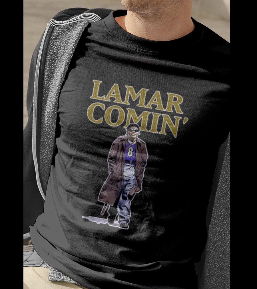 Lamar Comin' Number 8 Cool T-Shirt