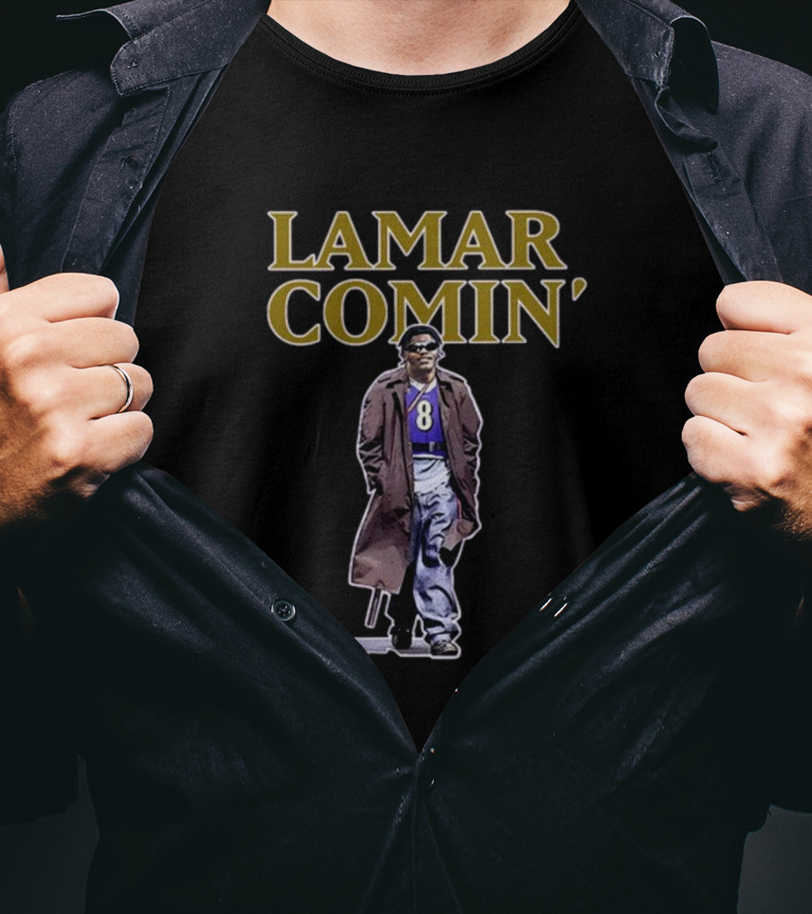 Lamar Comin' Number 8 Cool T-Shirt