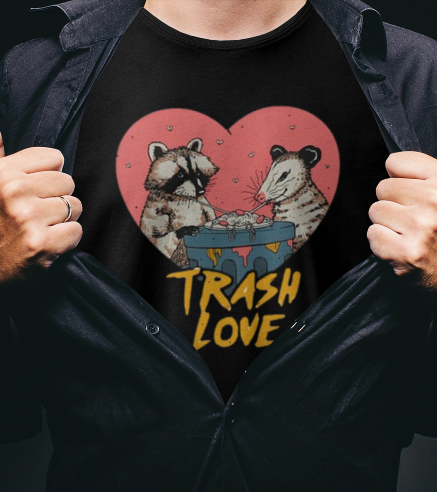 Trash Love Heart Raccoon Possum Five Below Store T-Shirt