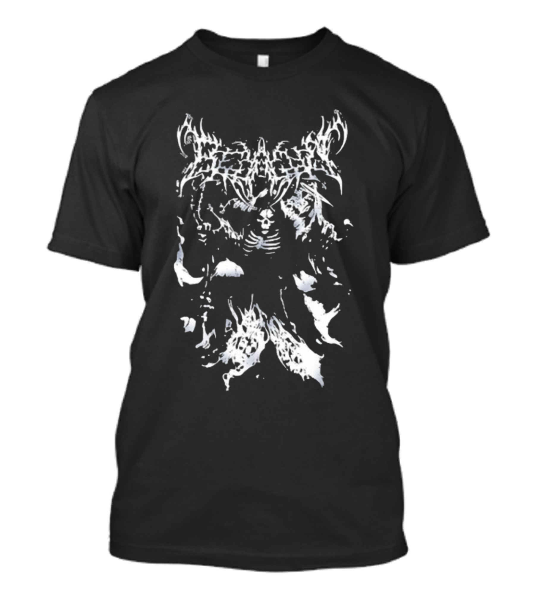 Straight Edge Dubstep Skeleton Demon Abstract T-Shirt