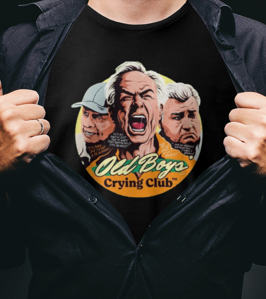 Old Boys’ Crying Club Grumpy Faces Comic Style Characters T-Shirt