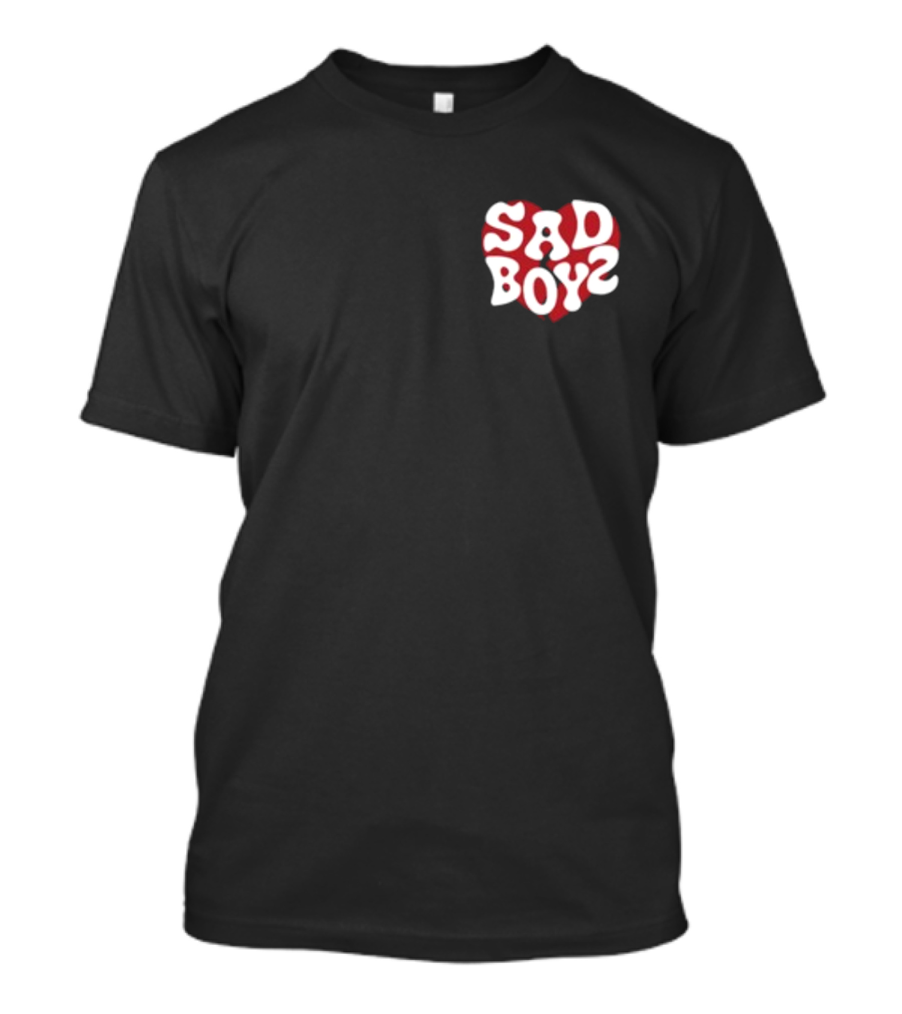Sad Boyz Heart Logo Red And White Contrast T-Shirt