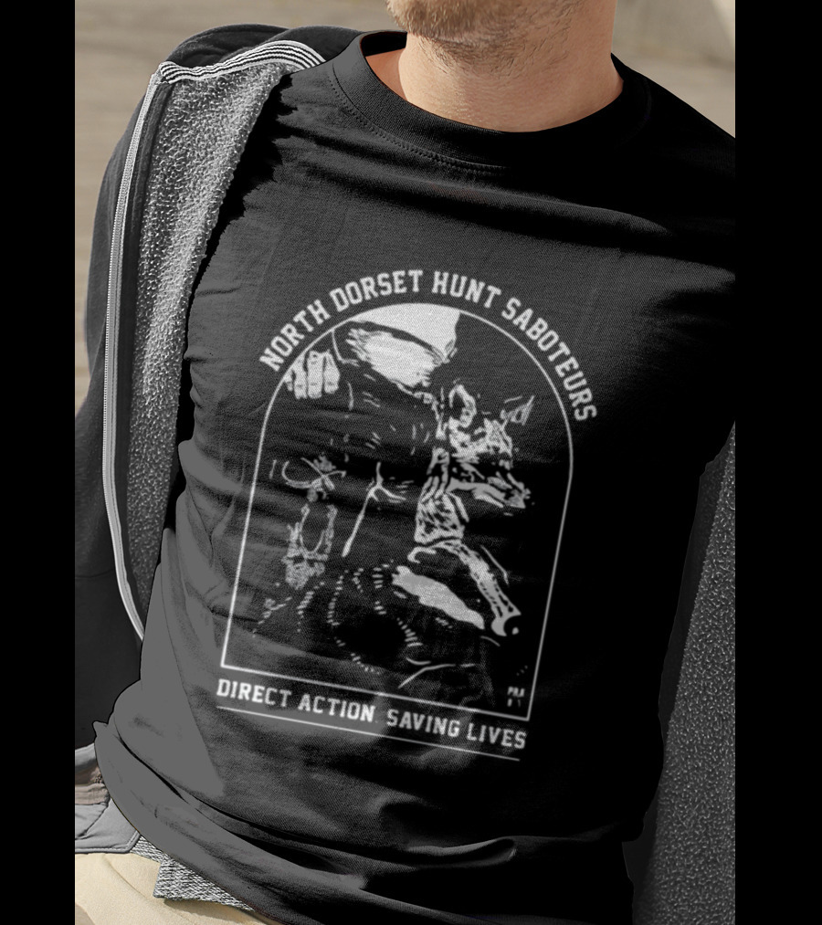 North Dorset Hunt Saboteurs Direct Action Saving Lives T-Shirt