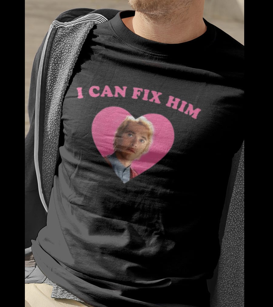 I Can Fix Him Heart Pink Background Tom Blyth T-Shirt