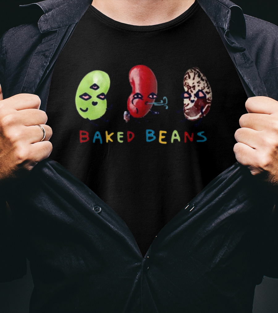 Baked Beans Dancing Cartoon Characters Trio T-Shirt