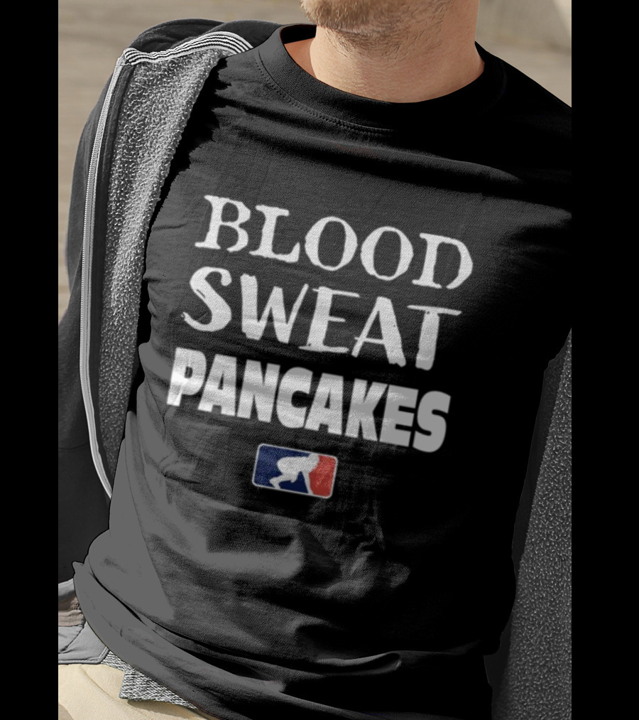 Linemanprobs Blood Sweat Pancakes Football Icon NFL T-Shirt