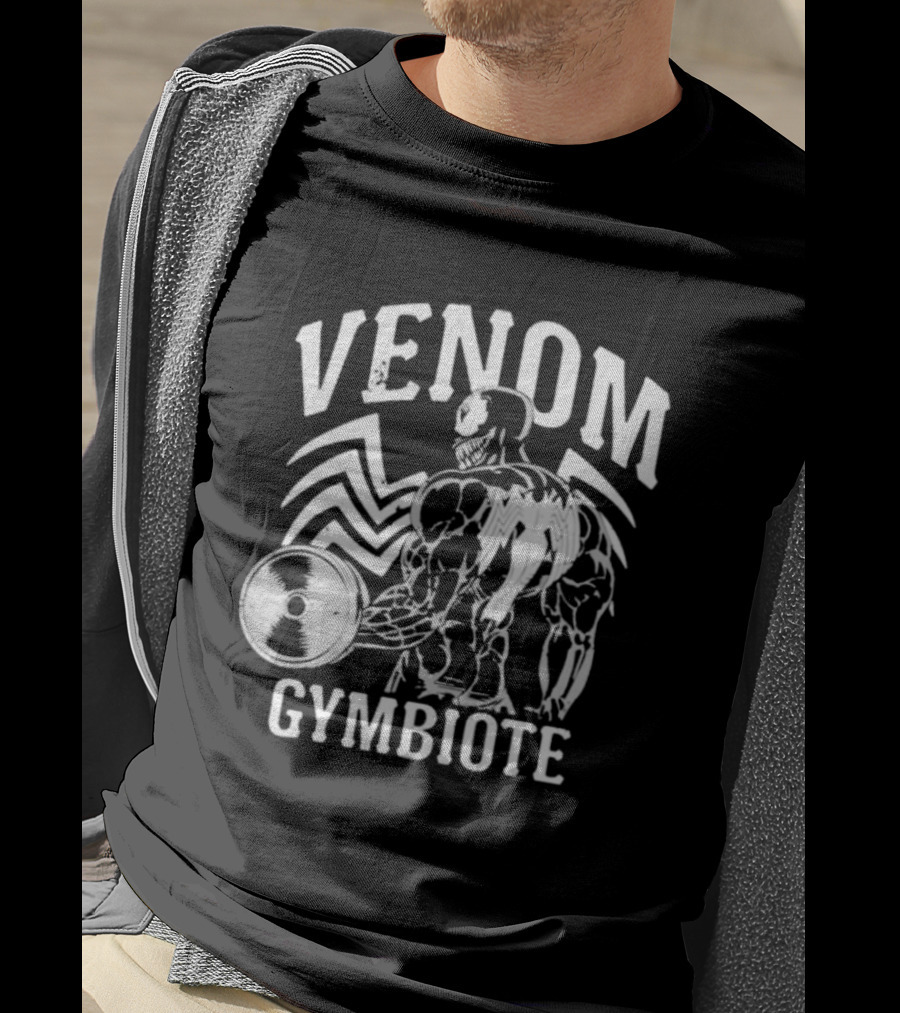 Venom Gymbiote Lifting Symbiote Fitness Motif T-Shirt