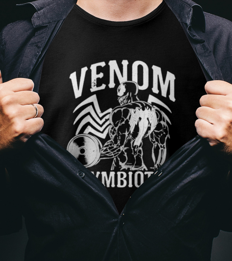 Venom Gymbiote Lifting Symbiote Fitness Motif T-Shirt
