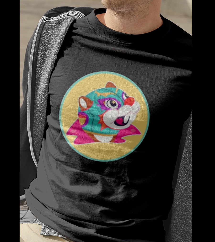 El Hijo Del Buc-Ees Luchador Beaver Mask T-Shirt