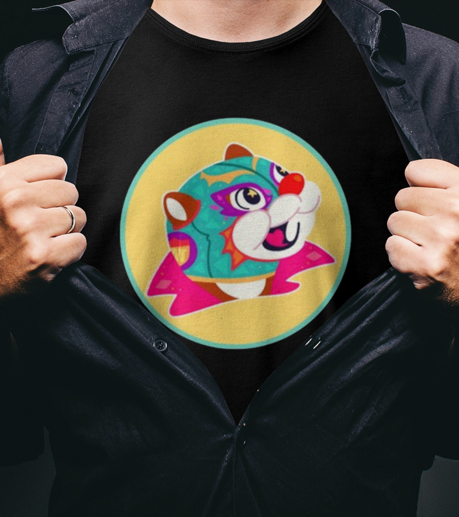 El Hijo Del Buc-Ees Luchador Beaver Mask T-Shirt