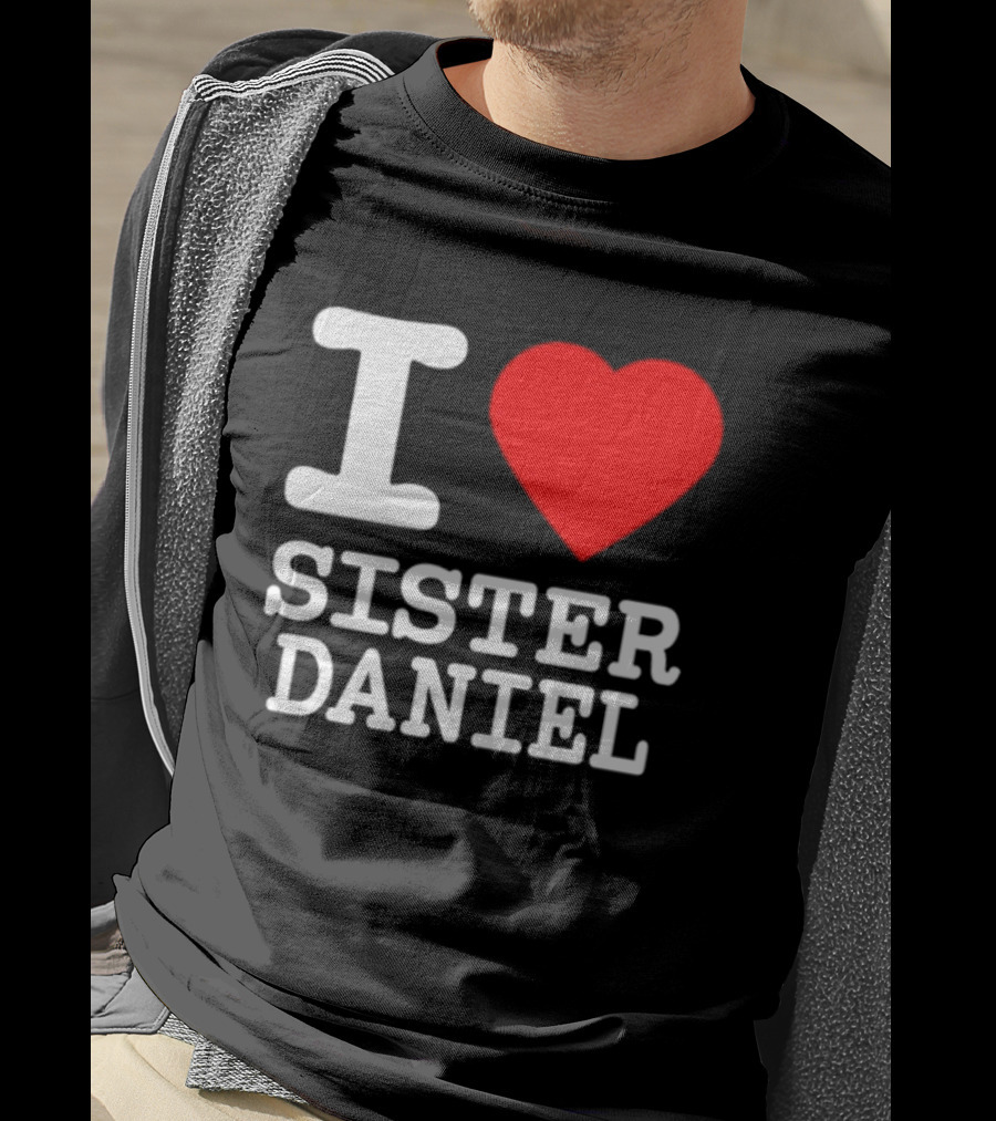 Bunnysiipper I Love Sister Daniel Red Heart T-Shirt