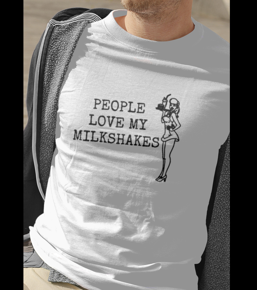 People Love My Milkshakes Vibe2k Retro Waitress T-Shirt