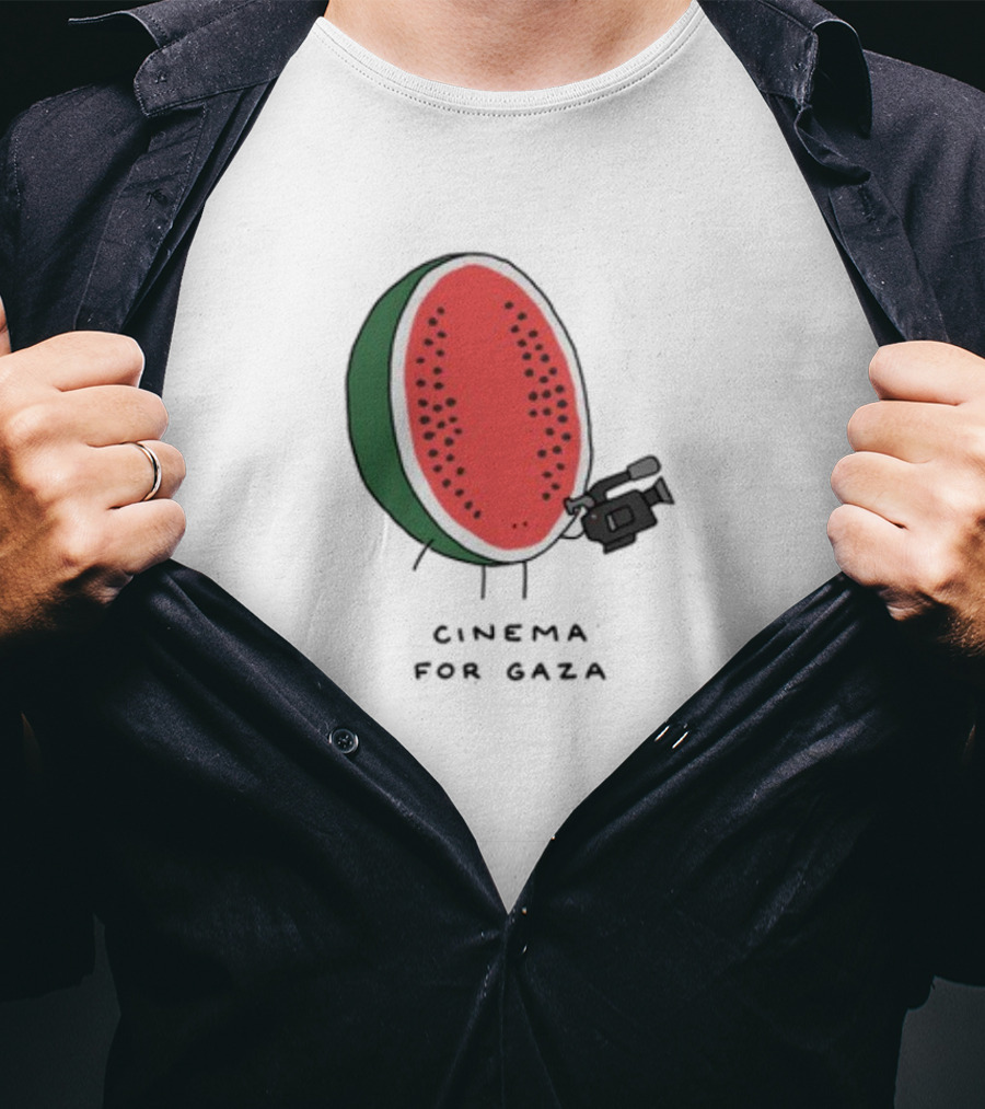 Cinema For Gaza Watermelon Holding Camera T-Shirt