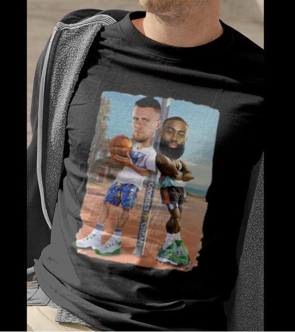 Greenrunsdeep Cookies And Cream Kristaps Porzingis Jaylen Brown Basketball Collaboration T-Shirt