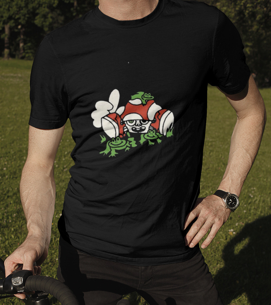 Man I Love Frogs Mushroom Character With Frogs T-Shirt