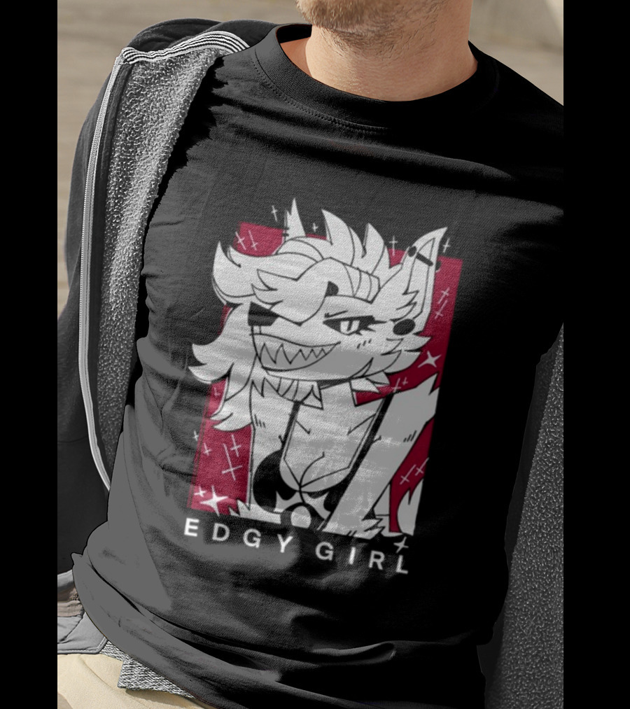 Edgy Girl Doubledog Bitey Puppy Girls T-Shirt