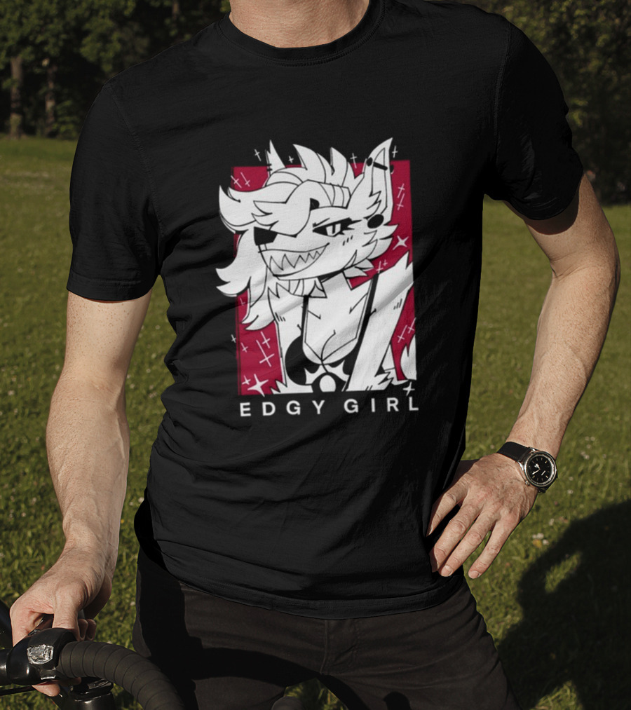Edgy Girl Doubledog Bitey Puppy Girls T-Shirt