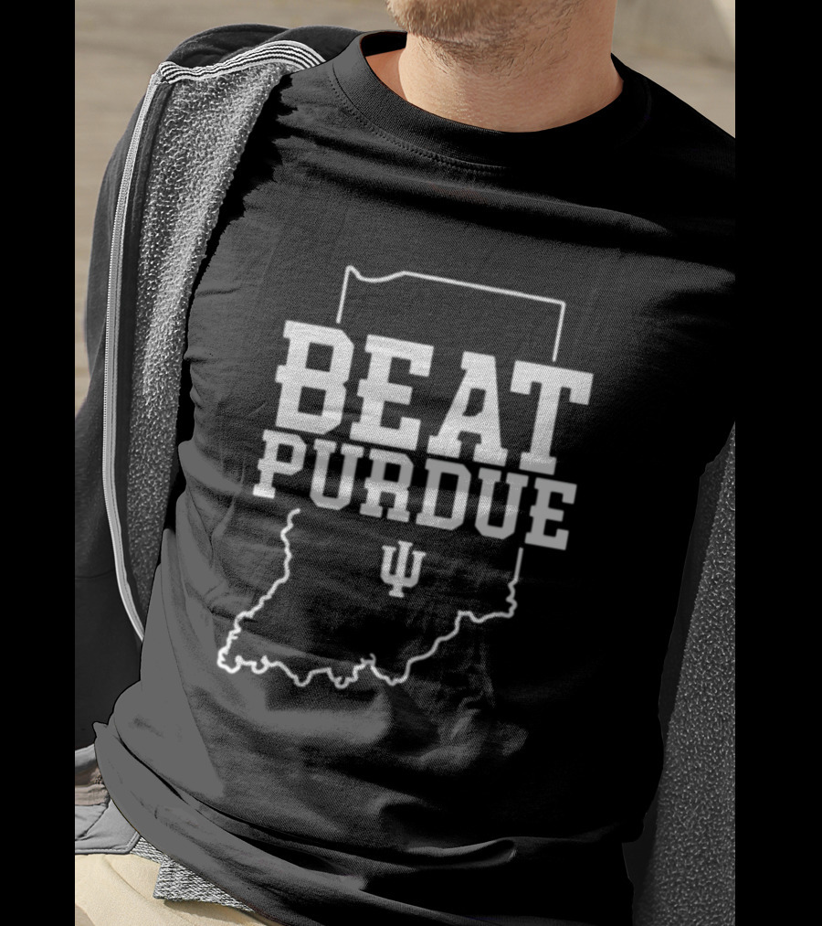 Jacob Mangum-Farrar Beat Purdue Indiana Outline IU T-Shirt