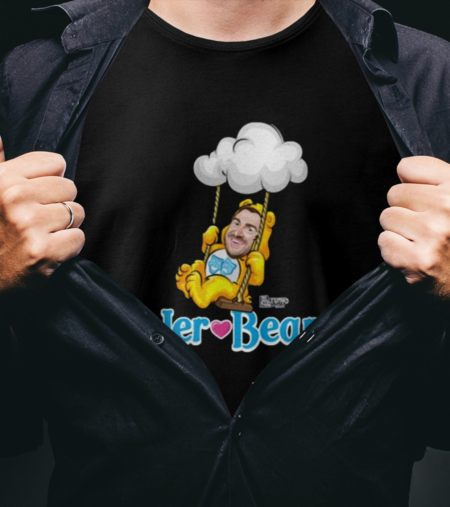 Lebatardaf Jeremy Taché Jer-Bear Swinging Under Cloud Face T-Shirt