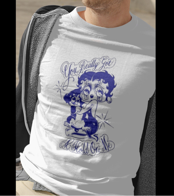 You Really Got A Hold On Me Luxrosa Betty Boop And Pudgy Hugging T-Shirt