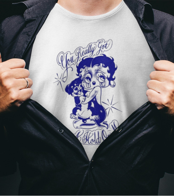 You Really Got A Hold On Me Luxrosa Betty Boop And Pudgy Hugging T-Shirt