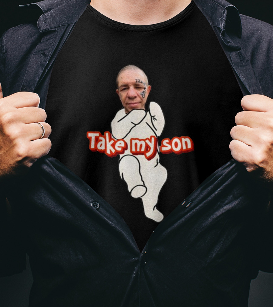 Tike Myson Take My Son Baby Drawing Tattoo Face T-Shirt