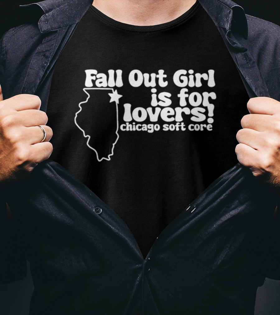 Fall Out Girl Is For Lovers Chicago Soft Core Illinois Outline Star T-Shirt