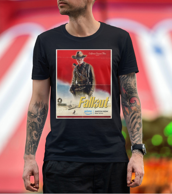 Premium T-Shirt: California Crescent Films Fallout Western Prime Watch Now New Series T-Shirt California Crescent Films Fallout Western Prime Watch Now New Series T-Shirt