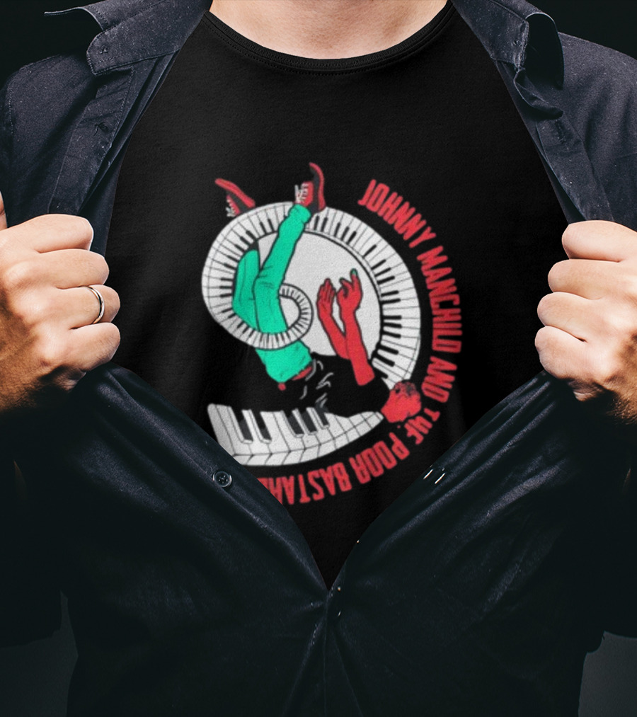 Johnny Manchild And The Poor Bastards Spiral Keyboard T-Shirt