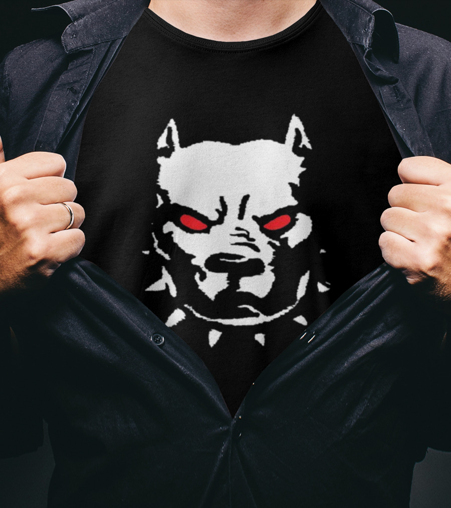 Kayzo Dog Spiked Collar Red Eyes T-Shirt