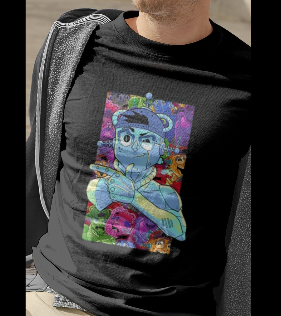 Kt8 Ray Volpe Volpeverse Colorful Futuristic Robot Characters T-Shirt