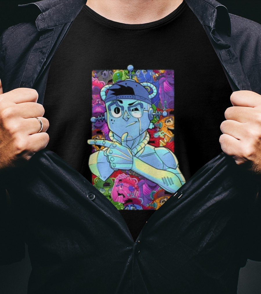 Kt8 Ray Volpe Volpeverse Colorful Futuristic Robot Characters T-Shirt