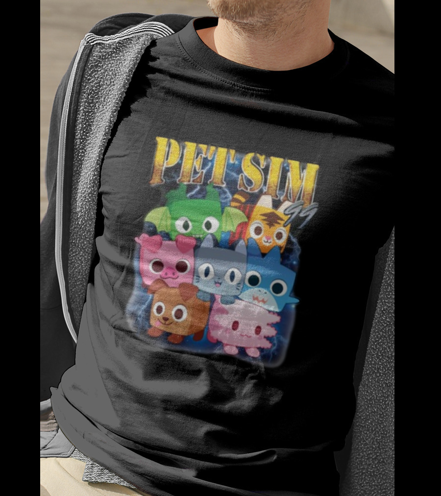 Pet Sim Ninety Nine Cute Animal Characters With GG T-Shirt
