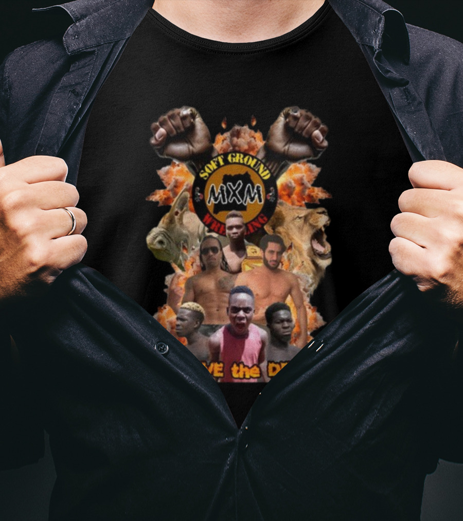 Soft Ground MiXM Wrestling Achieve The Dream Lions And Fists T-Shirt