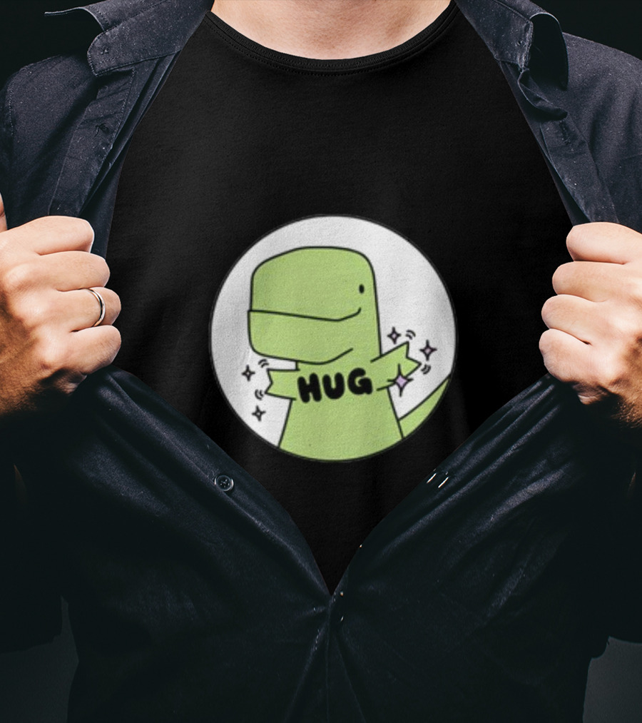 Timmy Hug Dinosaur With Stars T-Shirt