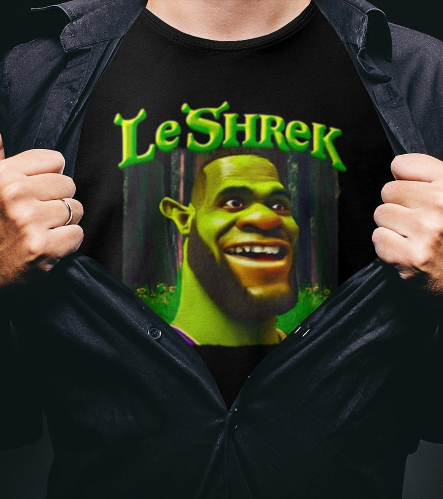 LeShrek Funnyahhtees Basketball Ogre Crossover T-Shirt