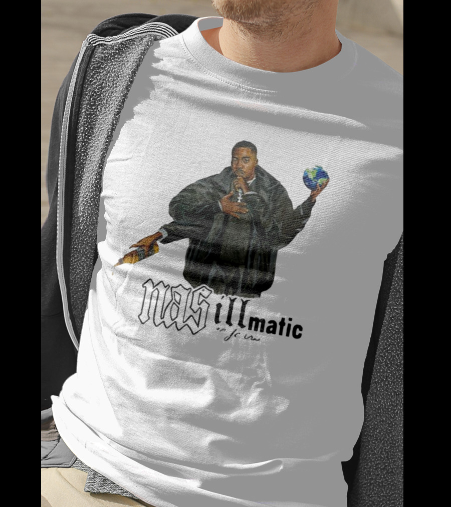 Nasirjones Illmatic 30 Years Globe And Wine T-Shirt