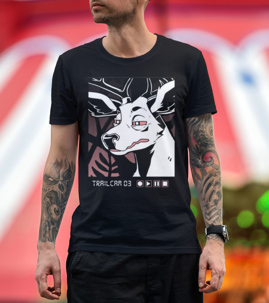 Nomad Complex Stoned Deer Trailcam 03 Playful Antlers Pause Mood T-Shirt