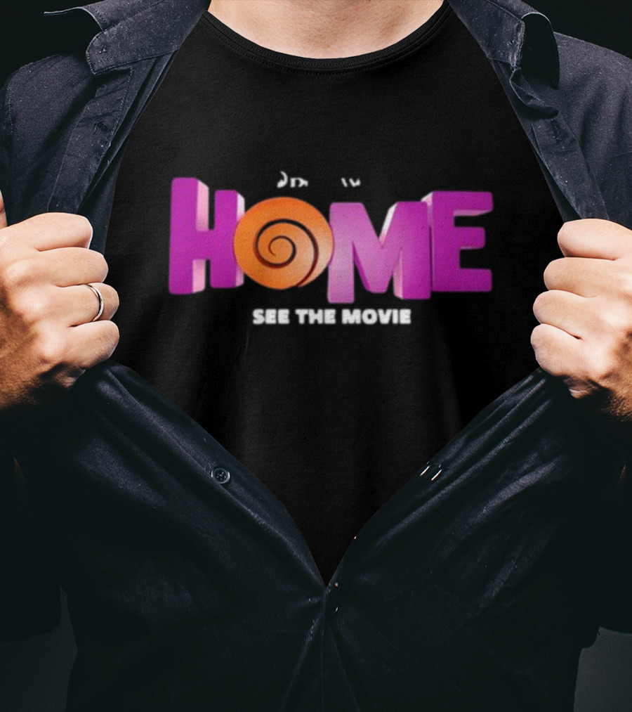 DreamWorks Home See The Movie Logo With Spiral T-Shirt