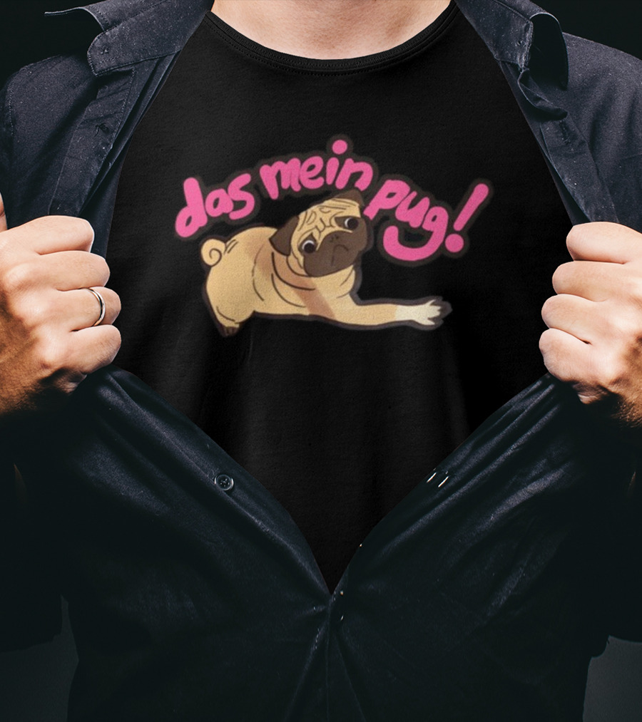 Das Mein Pug Dog Playful Illustration T-Shirt