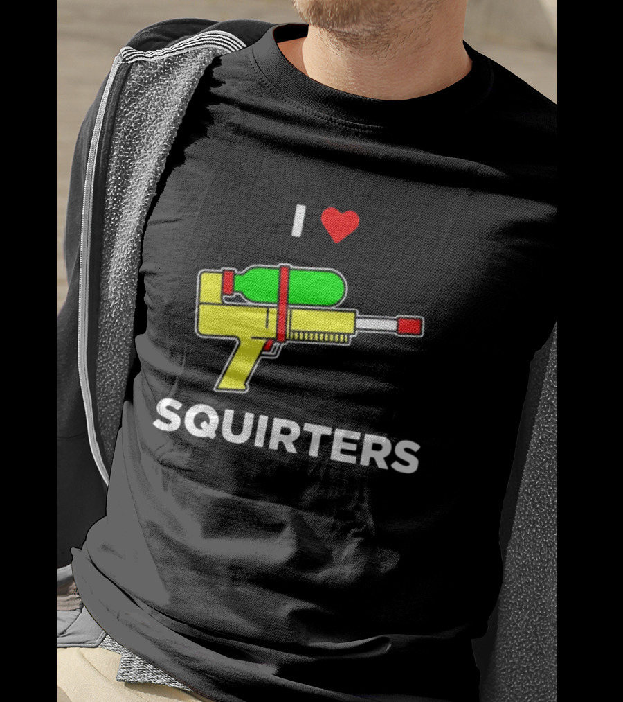 I Love Squirters Water Gun T-Shirt