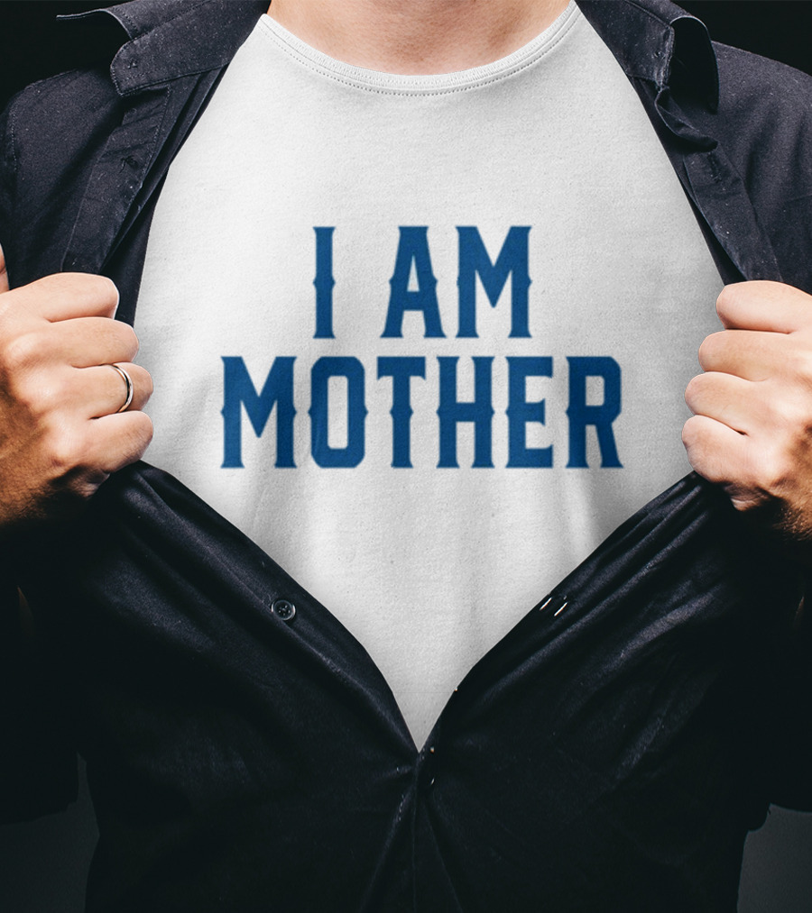 Kesha I Am Mother Blue Block Lettering T-Shirt