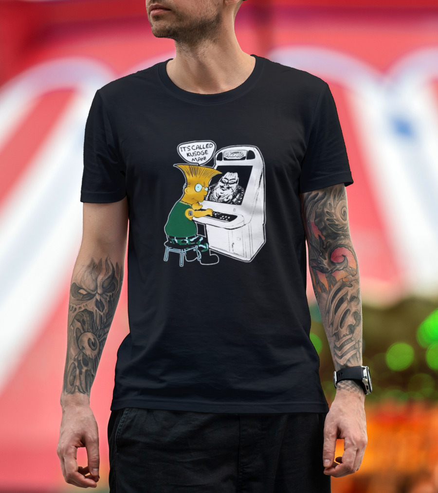 Simption Arcade Gamer It's Called Kusoge Man T-Shirt