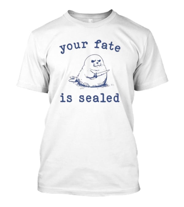 Slippywild Your Fate Is Sealed Angry Seal With Knife T-Shirt