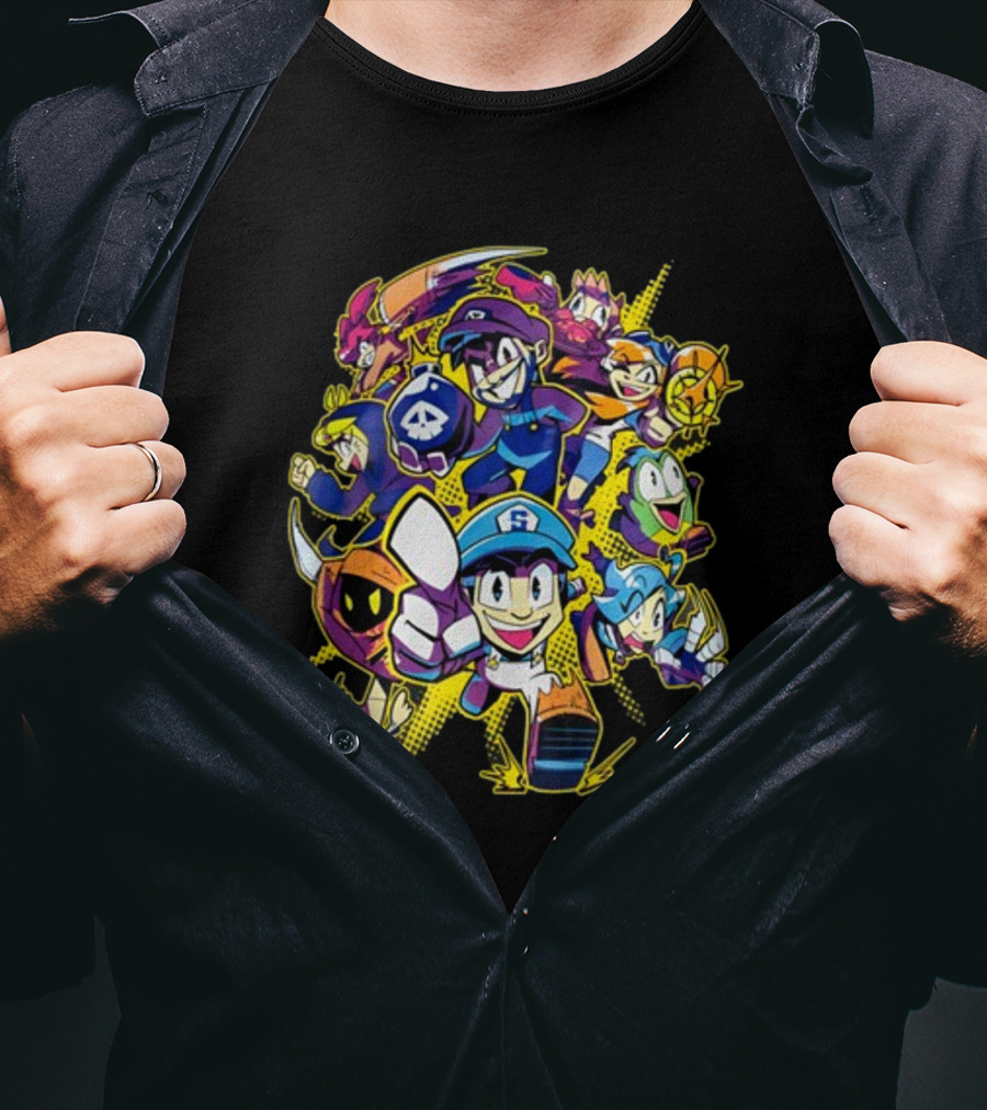 SMG4 All Stars Character Ensemble Gaming Collage T-Shirt