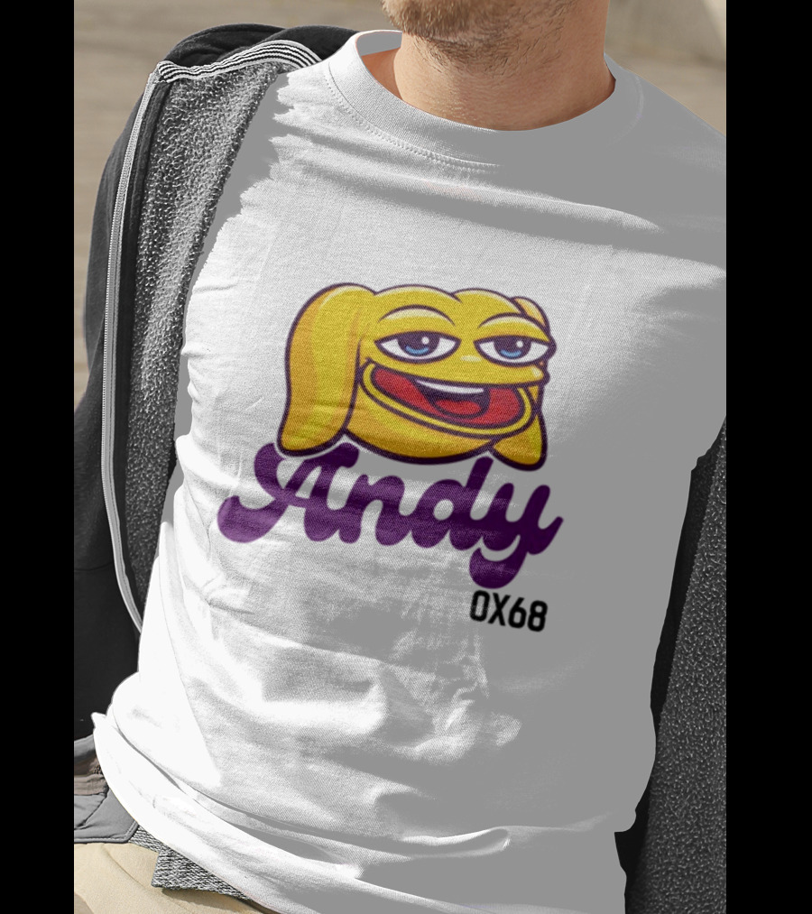 Andy Ox68 Emoji Face Yellow Dog T-Shirt