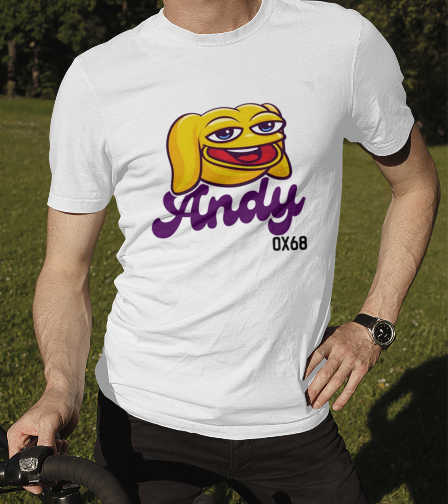 Andy Ox68 Emoji Face Yellow Dog T-Shirt