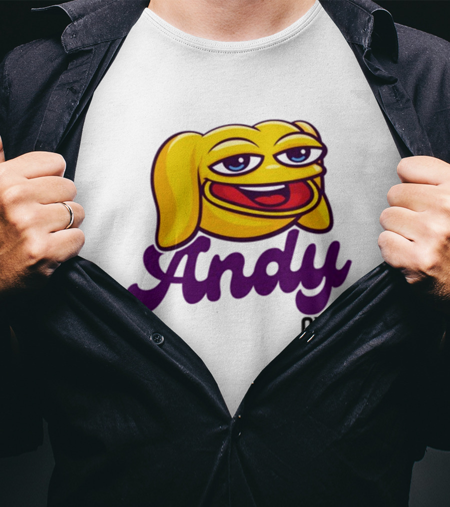 Andy Ox68 Emoji Face Yellow Dog T-Shirt