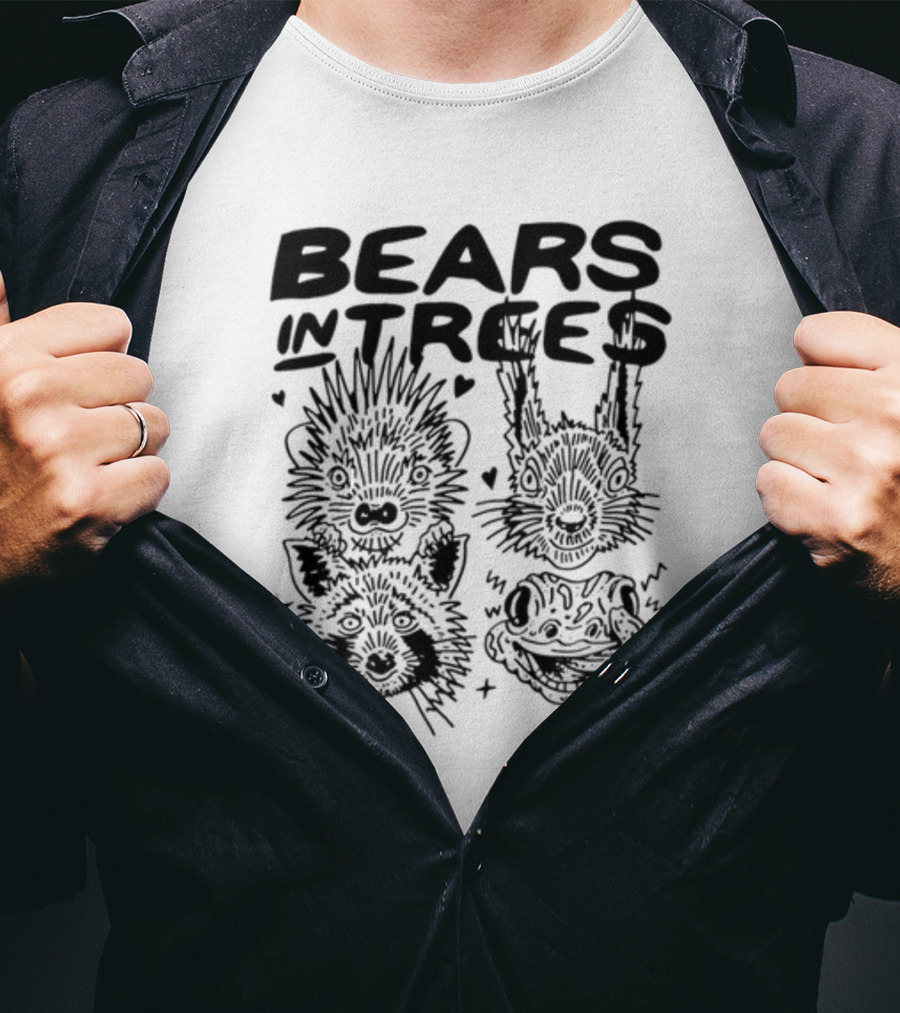 Bears In Trees Animals Wildlife Faces T-Shirt