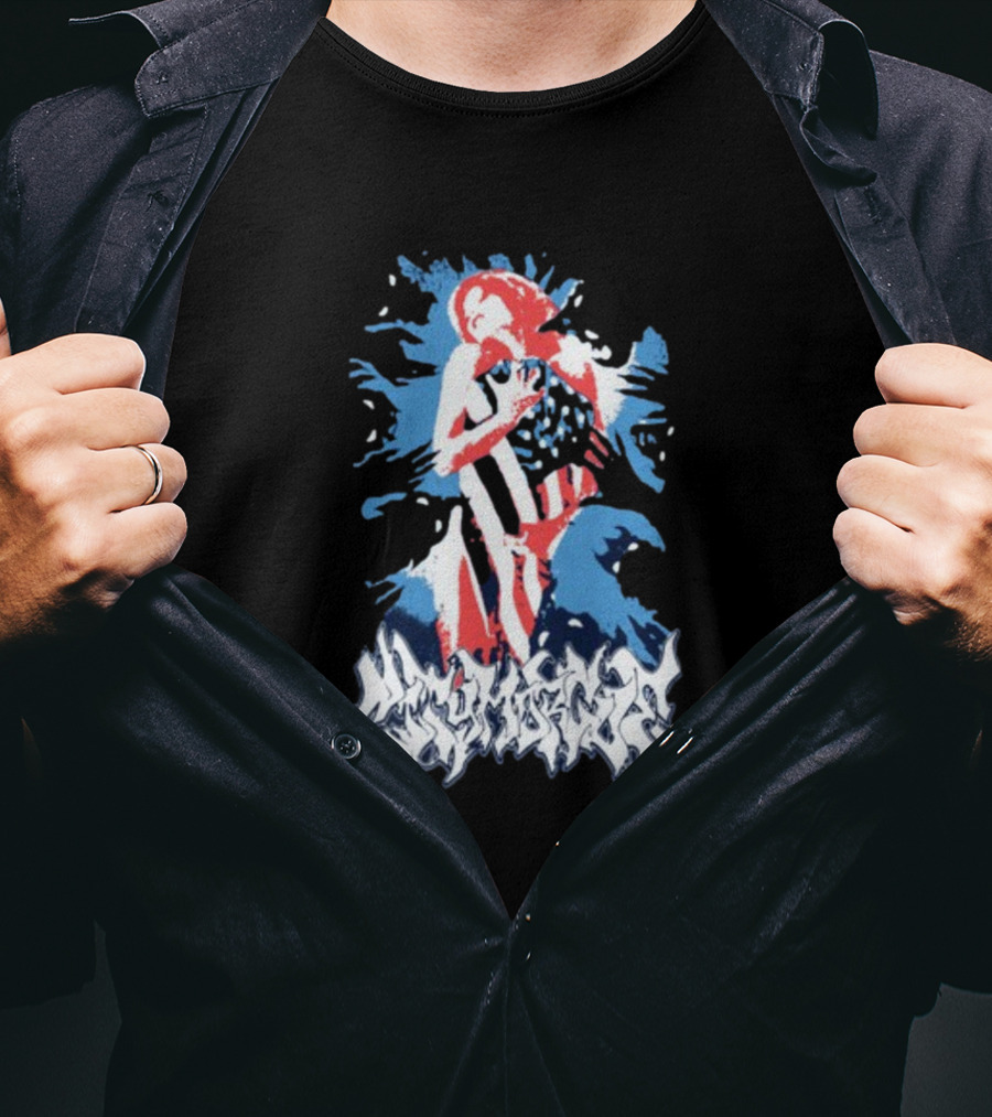 City Morgue Bloody America Flag T-Shirt